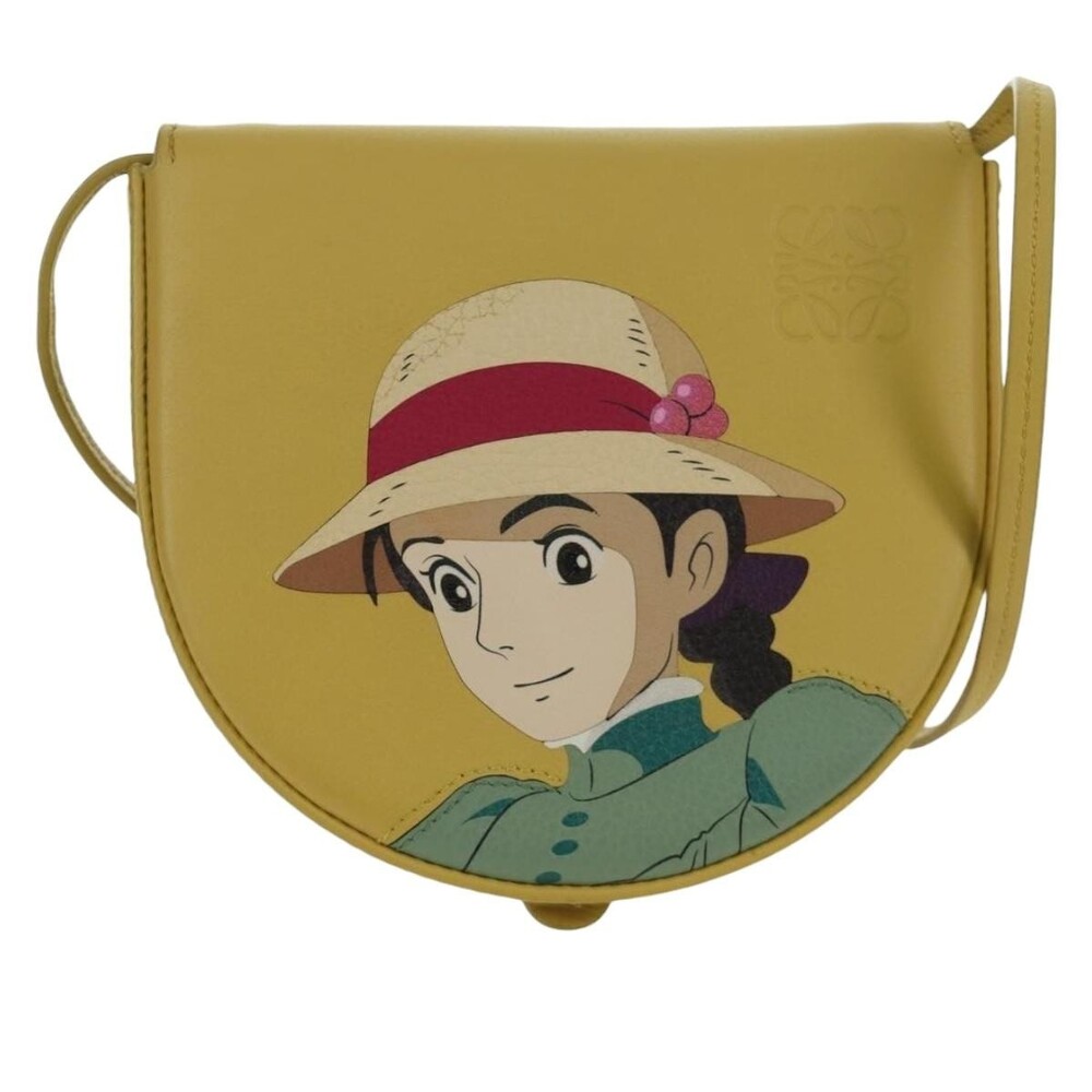 Loewe x Studio Ghibli Howl's Moving Castle Heel Sophie Leather Yellow Pouch
